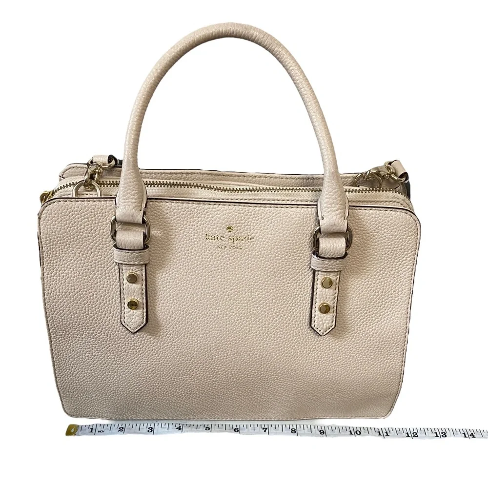 Kate Spade Mulberry Street Lise Fall Minimalist Chic Satchel‎ Beige Handbag